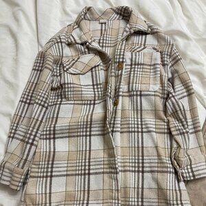 SHEIN TAN AND BROWN JACKET SHACKETT SIZE 10